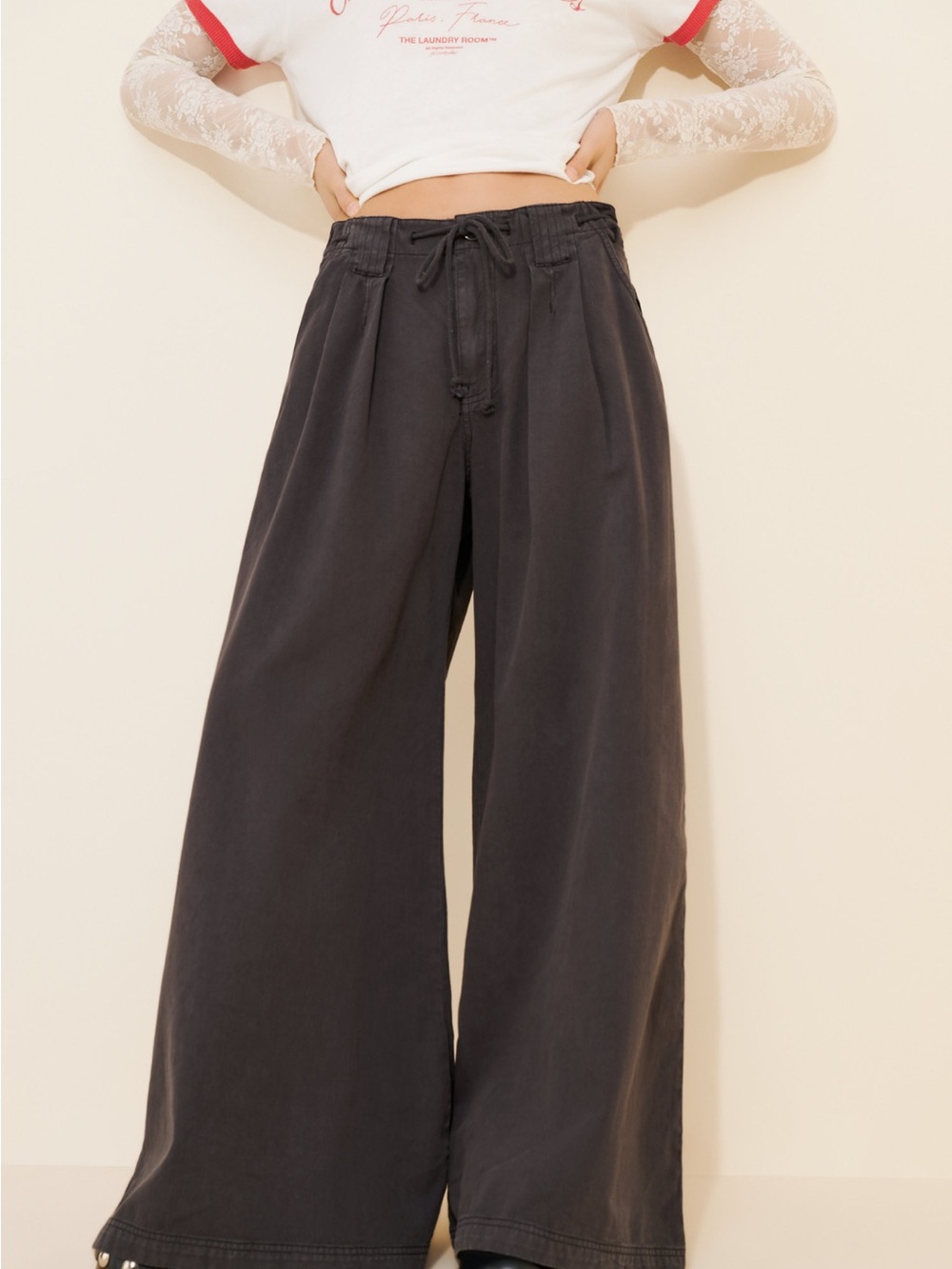 Free people Julien wide leg chino trousers